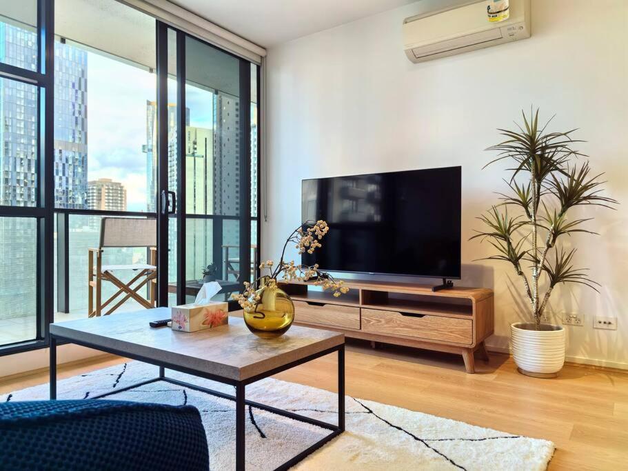 Ferienwohnung Charming 1Br Southbank W Balcony & Free Parking#Ti22 Melbourne City Exterior foto
